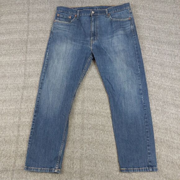 Levi’s 502 Jeans Men's 40x30 (Fit 38x28.5) Blue Regular Taper Medium Wash - Picture 2 of 9